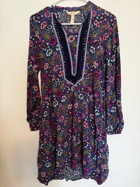 Matilda Jane Navy Floral Paisley Long Sleeve Tunic Dress
